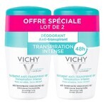 Vichy Desodorante Roll-on Antitranspirante 48h Transpiración intensiva Pieles sensibles 2x50ml