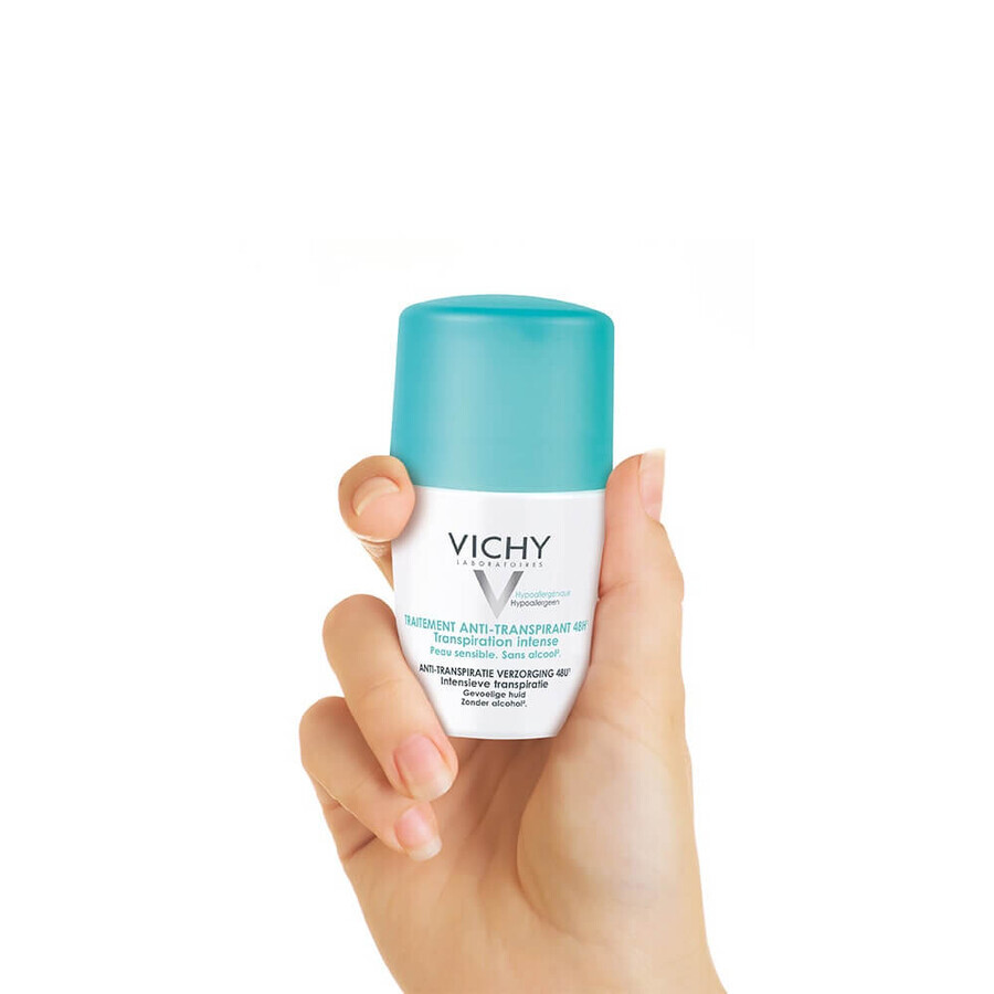 Vichy Desodorante Roll-on Antitranspirante 48h Transpiración intensiva Pieles sensibles 2x50ml Vichy Desodorante Roll-on Antitranspirante 48h Transpiración intensiva Pieles sensibles 2x50ml