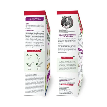 Superdiet Rábano Negro Alcachofa Hígado Bienestar Digestión 20 Ampollas