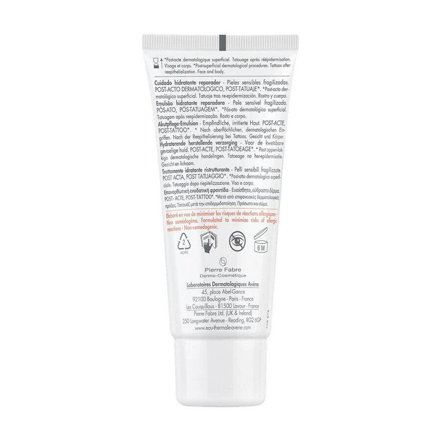 Avène Cicalfate Soin hydratant réparateur POST-ACTE, POST-TATOUAGE 40ml