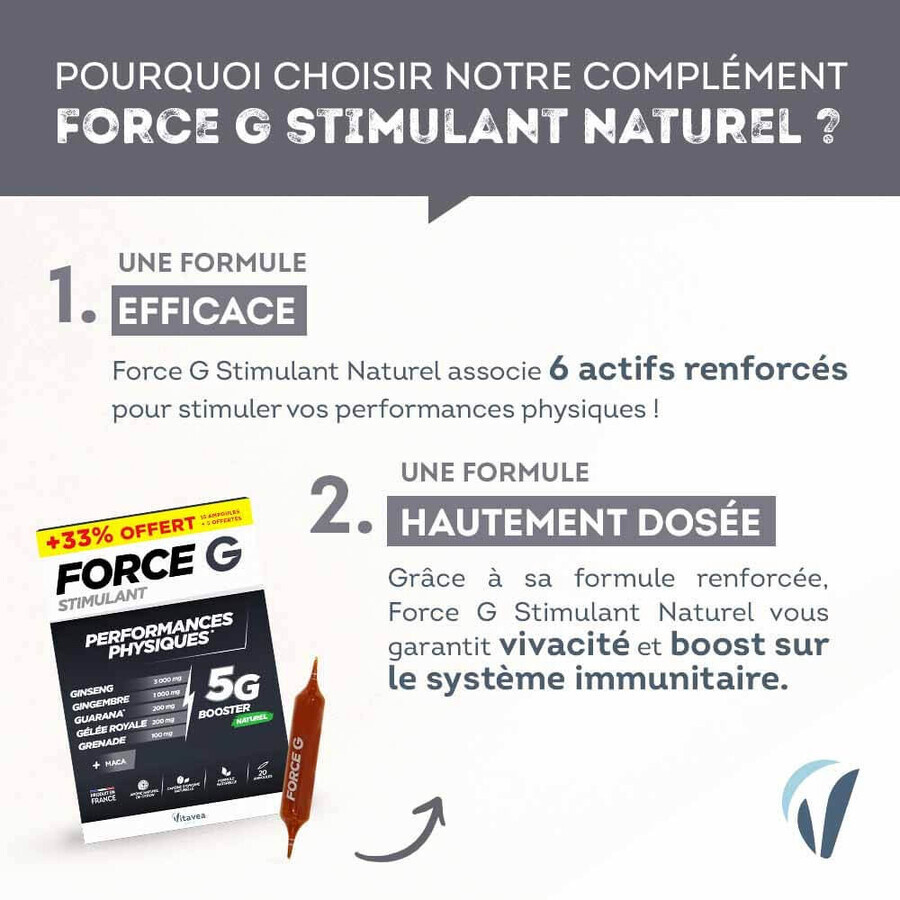 Vitavea Santé Force G Stimulating Bio Physical Performance 20 Vials