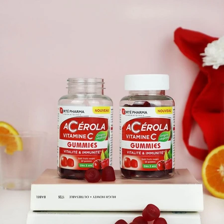 Forté Pharma Acerola Rijk aan natuurlijke vitamine C 60 kauwgom