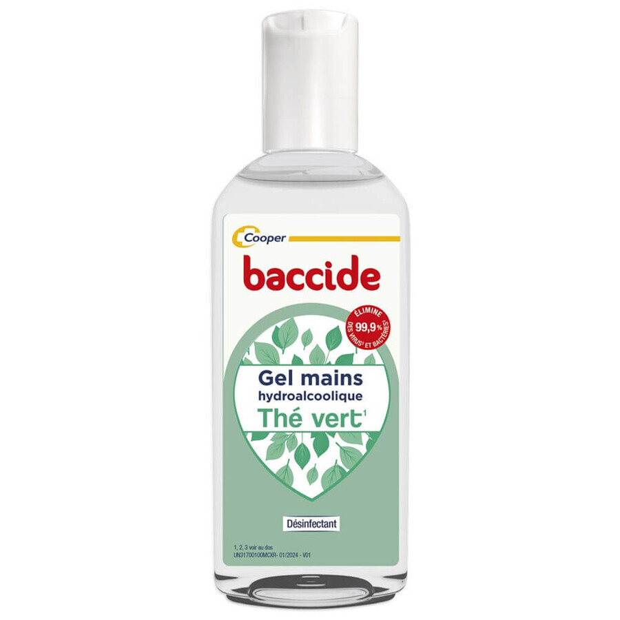 Baccide Gel Mains Desinfectant Hydroalcoolique Thé Vert Peaux Sensibles 30ml