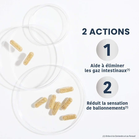 Santarome Expert Digest Gaz et Ballonnements Double Action 30 Gélules