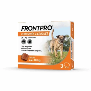 Frontline Frontpro Antiparasitario perro mediano 4-10kg contra pulgas y garrapatas x3 comprimidos