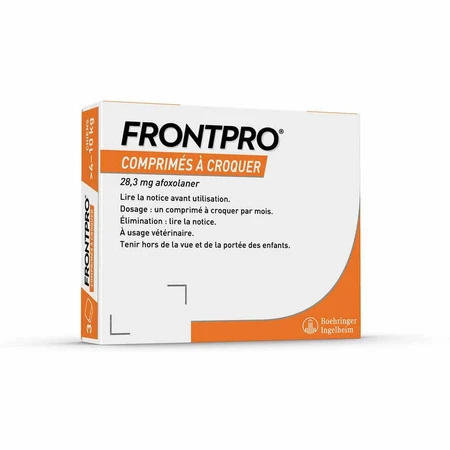 Frontline Frontpro Antiparasitario perro mediano 4-10kg contra pulgas y garrapatas x3 comprimidos