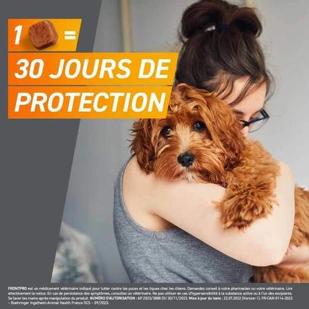 Frontline Frontpro Antiparasitario perro mediano 4-10kg contra pulgas y garrapatas x3 comprimidos