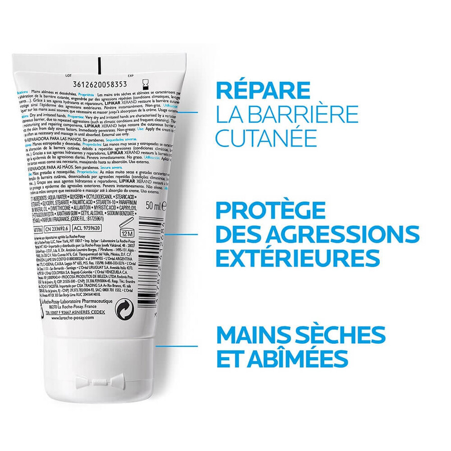 La Roche-Posay Lipikar Xerand crema de manos reparadora para manos secas 50ml La Roche-Posay Lipikar Xerand crema de manos reparadora para manos secas 50ml