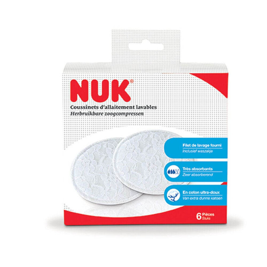 Comprar Nuk Discos absorbentes lavables x6 Nuk Discos absorbentes lavables x6