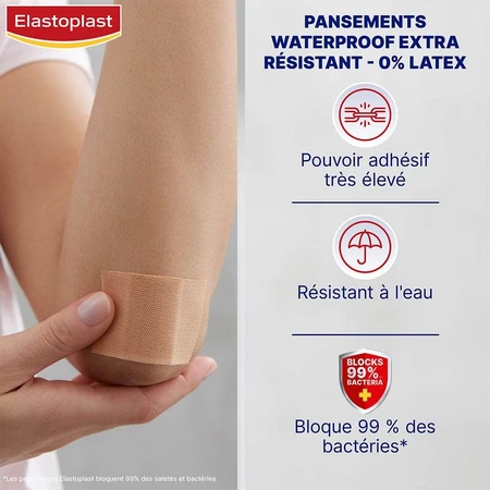 Elastoplast Extra Widerstandsfähige Wasserdichte Binden 80x6cm X8