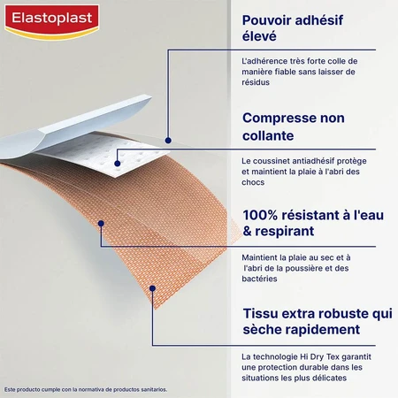 Elastoplast Extra Widerstandsfähige Wasserdichte Binden 80x6cm X8
