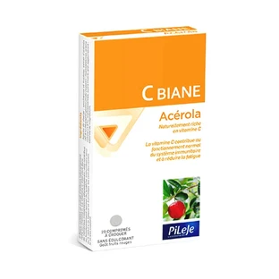 Pileje C Biane Acerola Taste Red Fruits Kautabletten X20 Goût Fruits Rouges 20 Comprimés à Croquer
