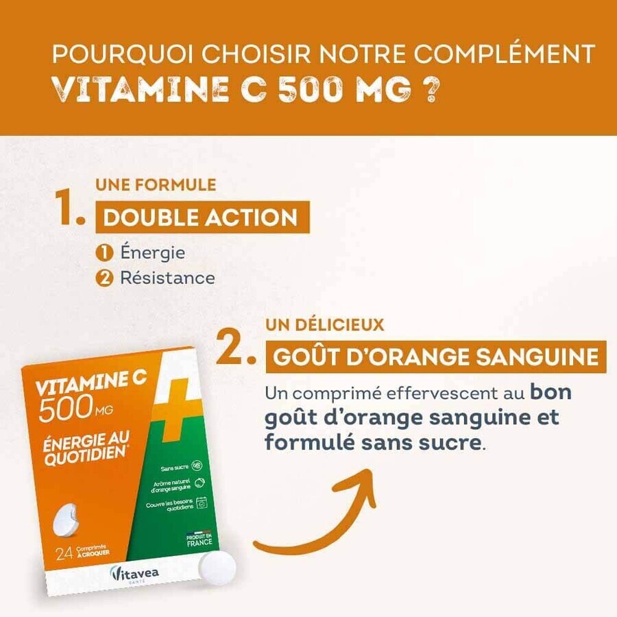 Vitavea Santé Vitamins C Energie au quotidien 24 chewable tablets