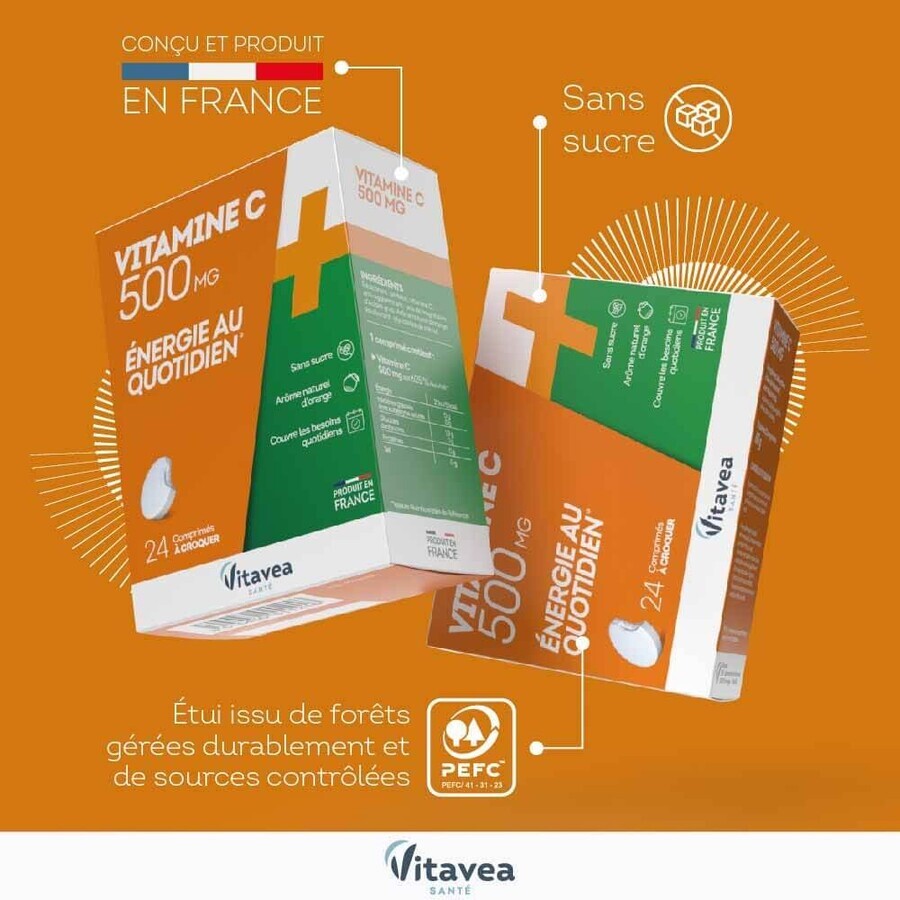 Vitavea Santé Vitamins C Energie au quotidien 24 chewable tablets