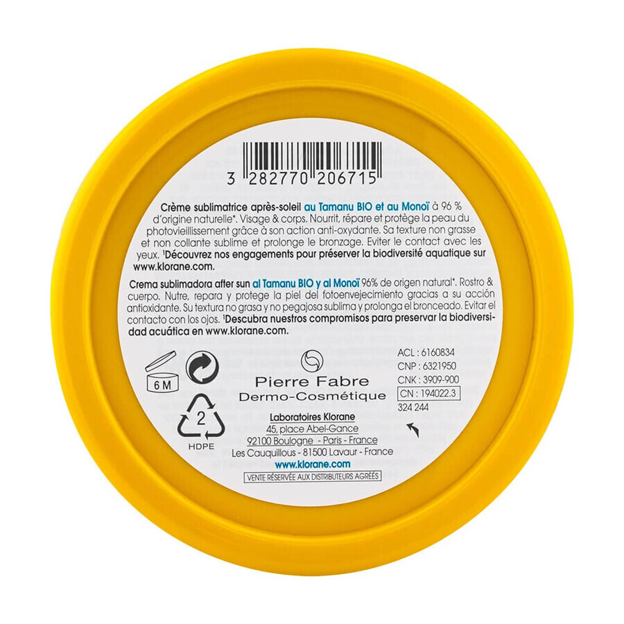 Klorane Polysianes After-Sun Sublimating Cream 200ml Klorane Polysianes After-Sun Sublimating Cream 200ml