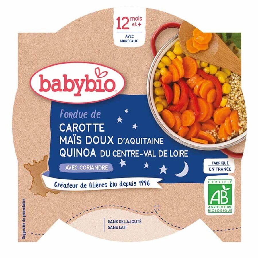 Babybio Night Menu with Organic Chunks 12 months 230g