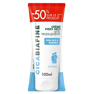 Cicabiafine Crème Hydratante Pieds Secs Anti-Fendillements 2x100ml