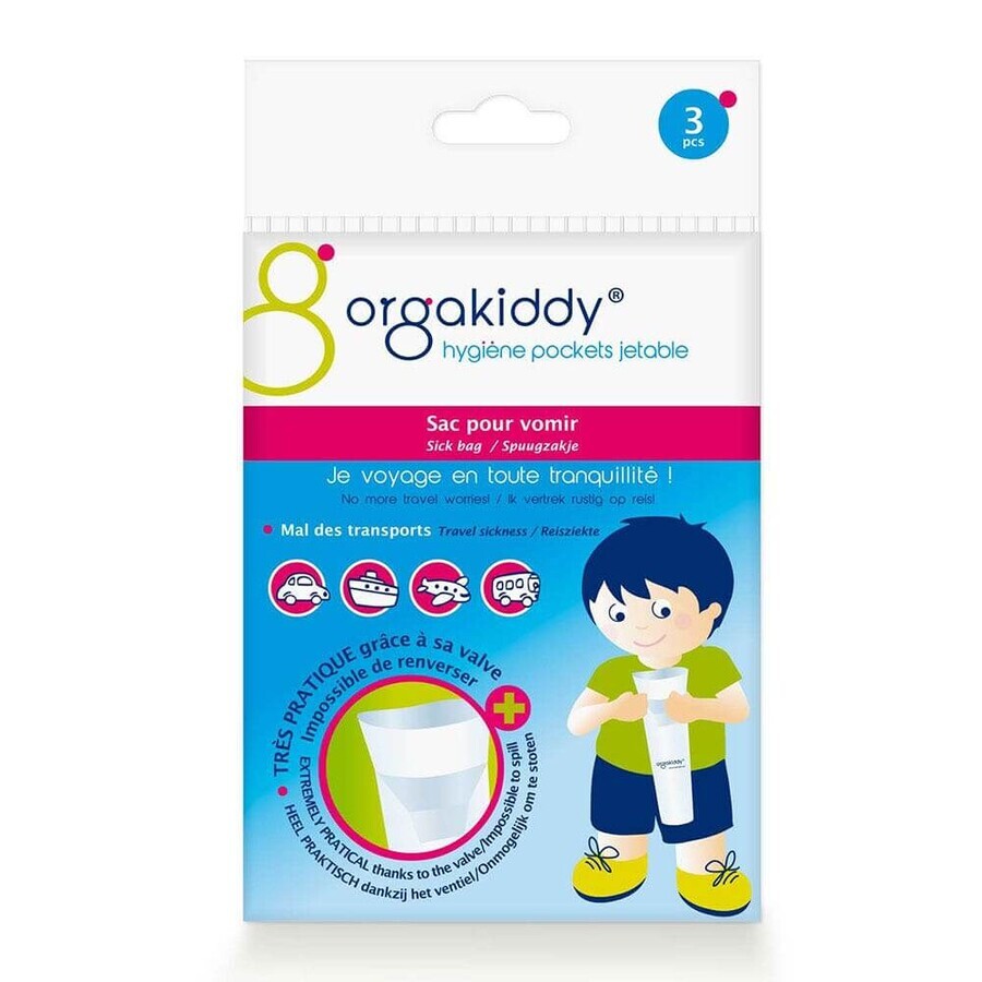 Orgakiddy braakzakjes x3
