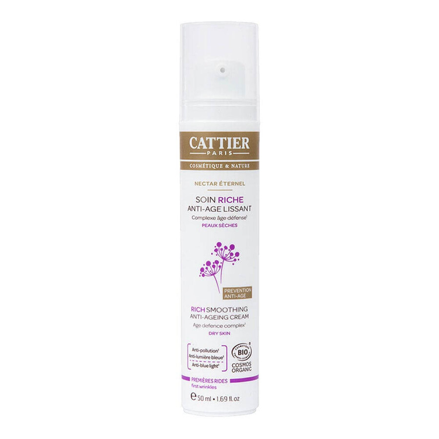 Cattier Anti-aging Nectar Eternel, rich, smoothing organic treatment for dry skin 50ml