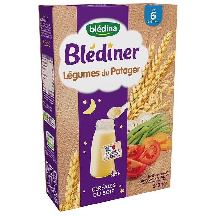 Blédina Blediner Cereales Vespertinos 6 meses Verduras 240g