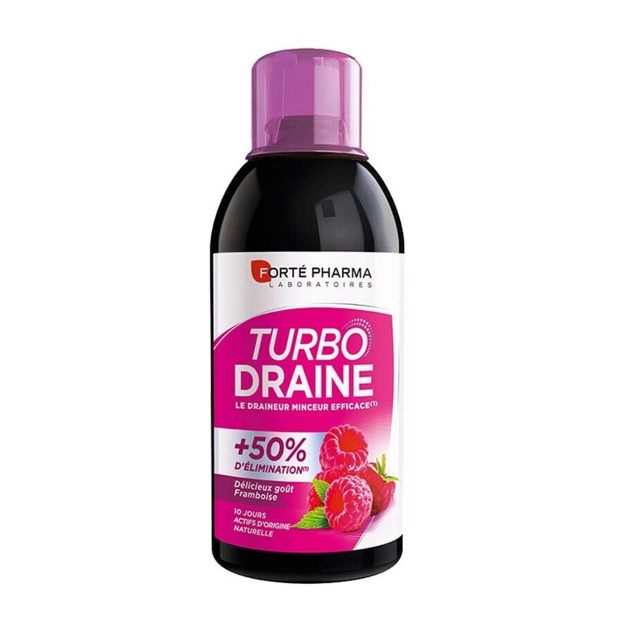 Forté Pharma TurboDraine Drenante Adelgazante y Depurativo Sabor Frambuesa 500ml