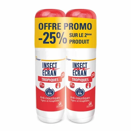 Insect Ecran Repelente Cutáneo Zonas Tropicales Adultos y Niños 2x75ml