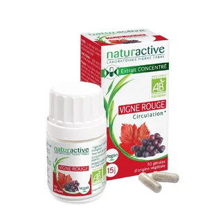 Naturactive Konzentrierter Extrakt aus roter Bio-Rebe Durchblutung 30 Kapseln
