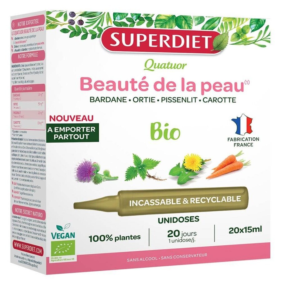 Superdiet Quatuor Skin Beauty Bio 20 bollen