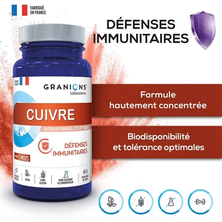 Granions Koper Immuun Defensie 60 capsules