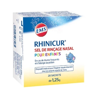 Rhinicur Sal para enjuagues nasales infantiles 20 sobres 1,25 g