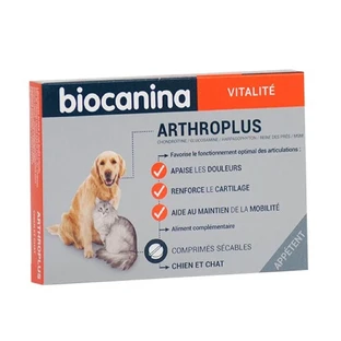 Biocanine Arthroplus schmackhafte Tabletten für Hunde und Katzen X40