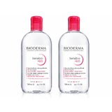 Kit de agua micelar Bioderma Sensibio H2O, 2x500 ml