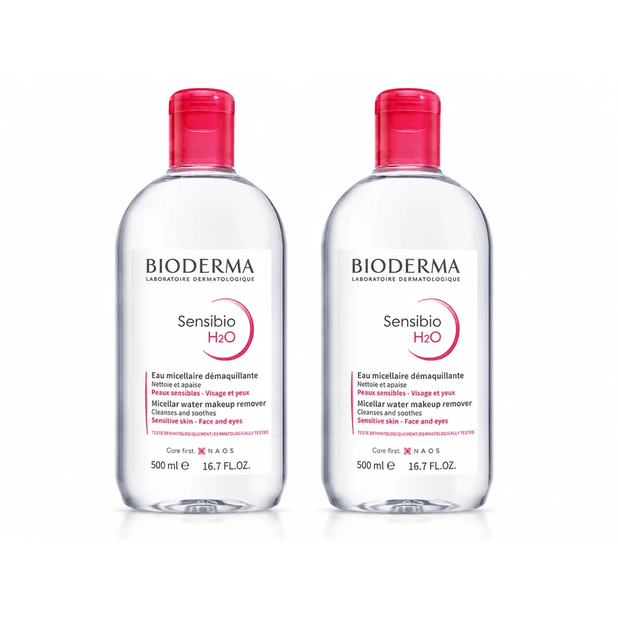 Set di acqua micellare Bioderma Sensibio H2O, 2x500 ml