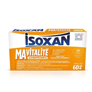 Isoxan Ma vitalité 60 ans et plus Energie, mémoire et immunité 30 comprimés