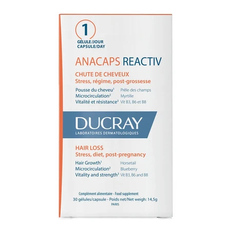 Ducray Anacaps Occasional Hair Loss Reactiv 3x30 Capsules