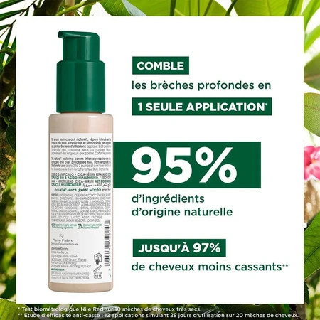 Klorane Cica-reparierendes Serum mit Bio-Cupuaçu und Hyaluronsäure für sehr trockenes und geschädigtes Haar 100ml