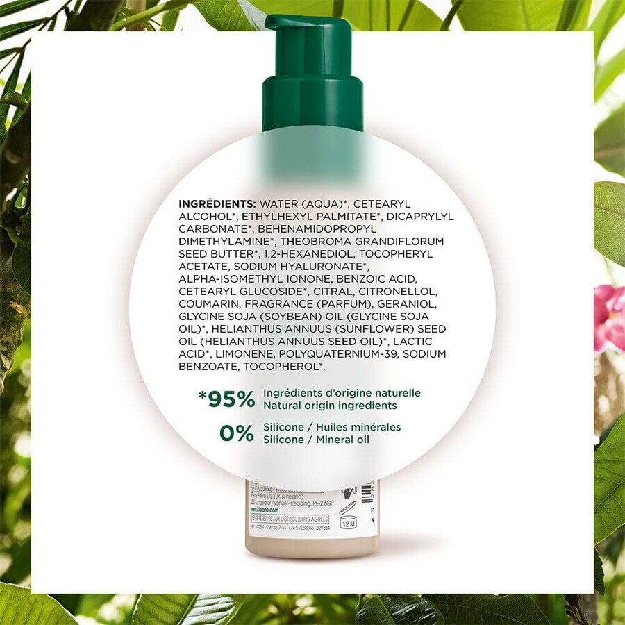 Klorane Cica-repairing serum with organic cupuaçu and hyaluronic acid for very dry and damaged hair 100ml