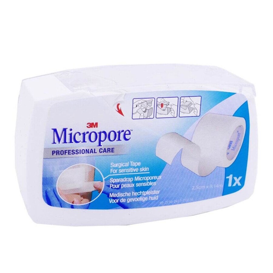 3M Micropore Esparadrapo Piel Sensible 9.14mx2.5 cm