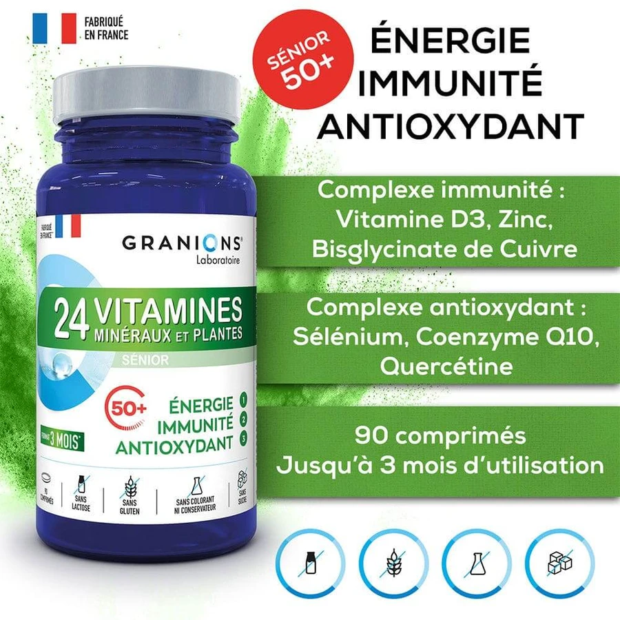 Granions 24 Vitaminen, mineralen en planten 90 tabletten