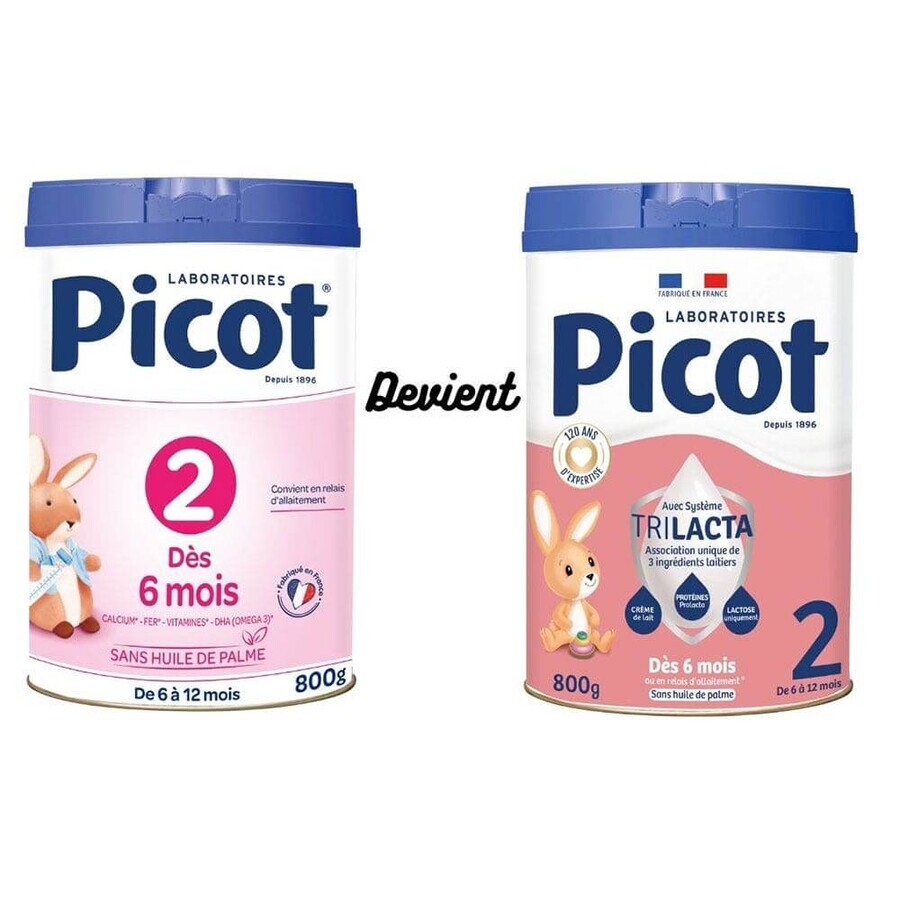 Picot 2 Leche en Polvo 6-12 meses 800g