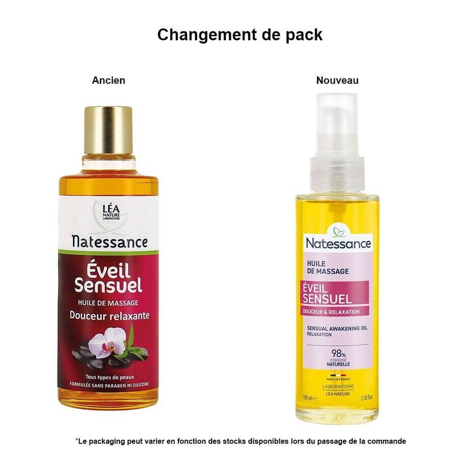 Natessance Sensueel ontwaken zoetheid en ontspanning massageolie 100ml
