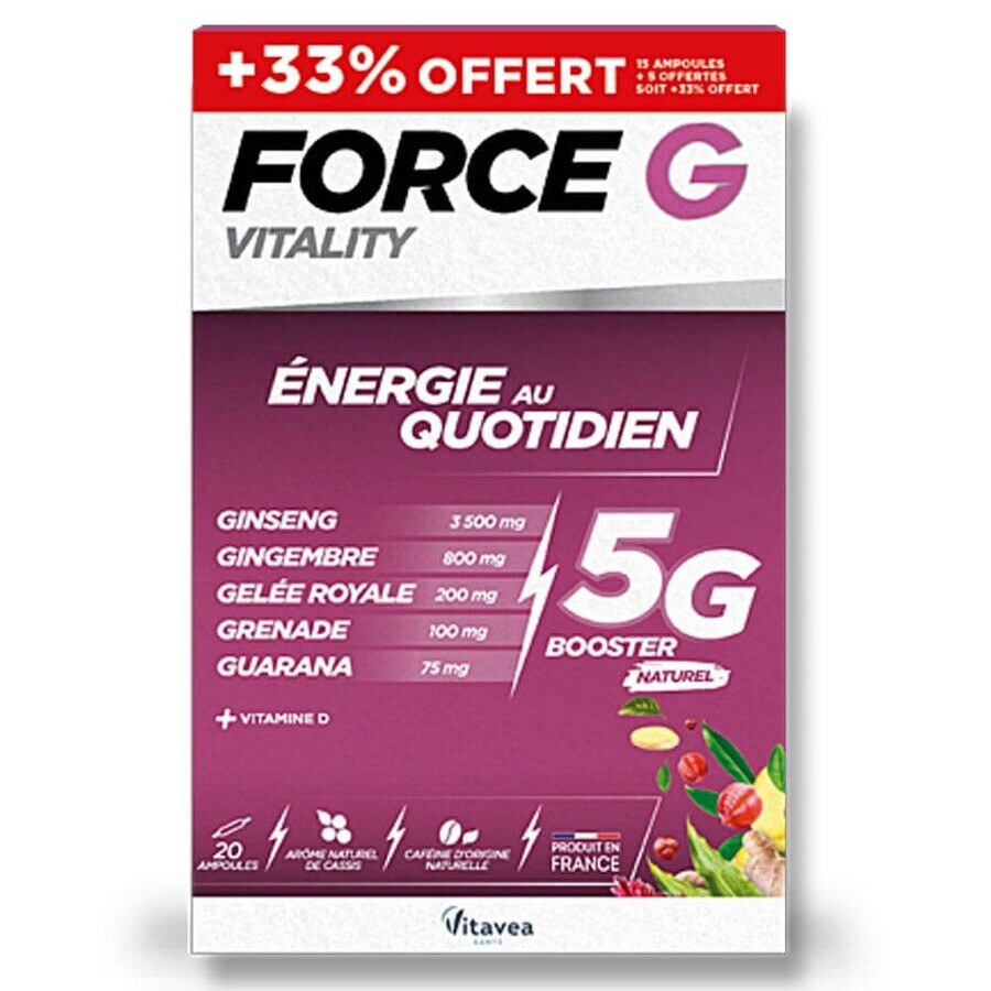 Vitavea Santé Force G Vitalidad Energía Diaria 20 Ampollas