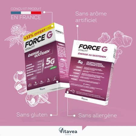 Vitavea Santé Force G Vitaliteit Dagelijkse Energie 20 Ampullen