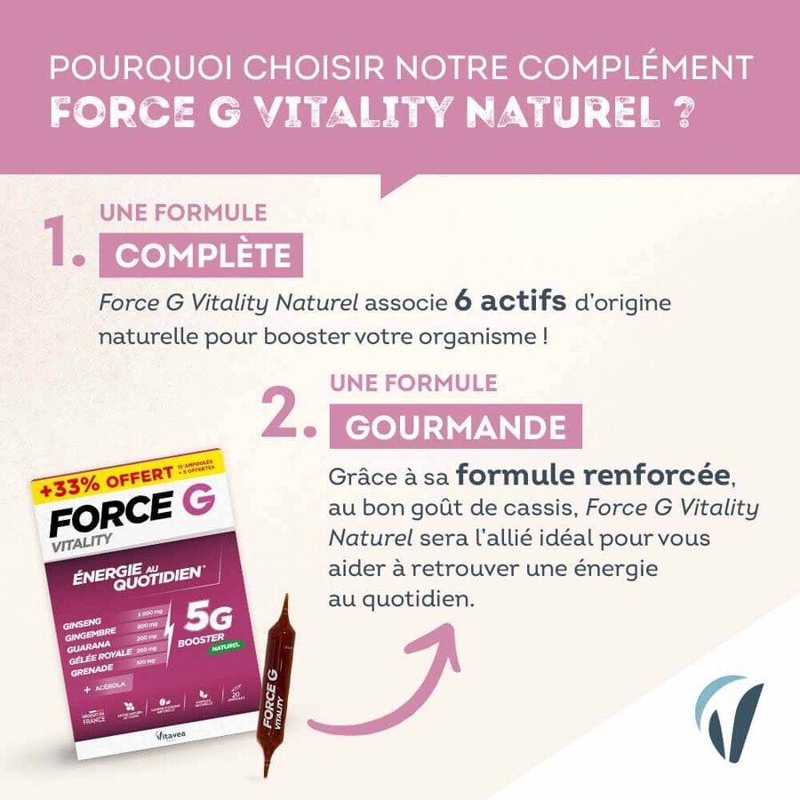 Vitavea Santé Force G Vitalidad Energía Diaria 20 Ampollas