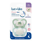 Luc Et Lea Succhietti fisiologici in silicone senza anelli Notte 18 mesi e Plus x2 Luc Et Lea Succhietti fisiologici in silicone senza anelli Notte 18 mesi e Plus x2