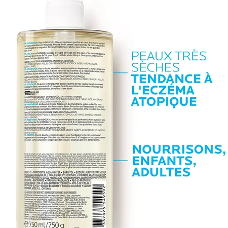 La Roche-Posay Lipikar Aceite Limpiador Pieles Atópicas Extremadamente Secas 750ml