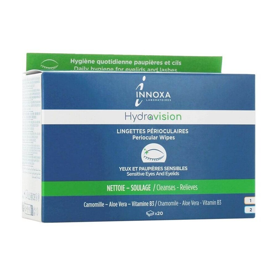 Innoxa HydraVision Periocular Wipes x20