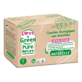 Love&Green Pure Nature Ecologische Luiers Maat 2 x 35