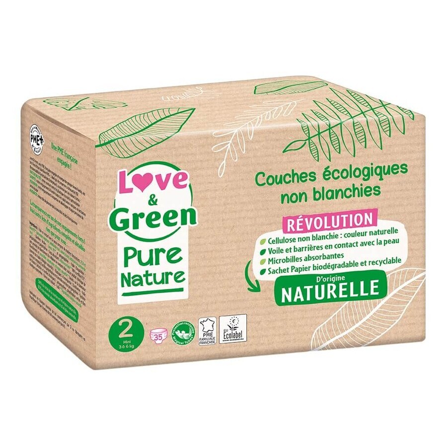 Buy Love&Green Pure Nature Ecological Diapers Size 2 x 35 Love&Green Pure Nature Ecological Diapers Size 2 x 35