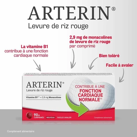 Omega Pharma Arterin Levure de Riz Rouge Pack éco x90 comprimés
